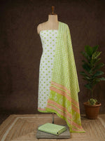 White Cotton Dress Material
