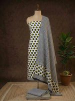 Pure White Cotton Dress Material