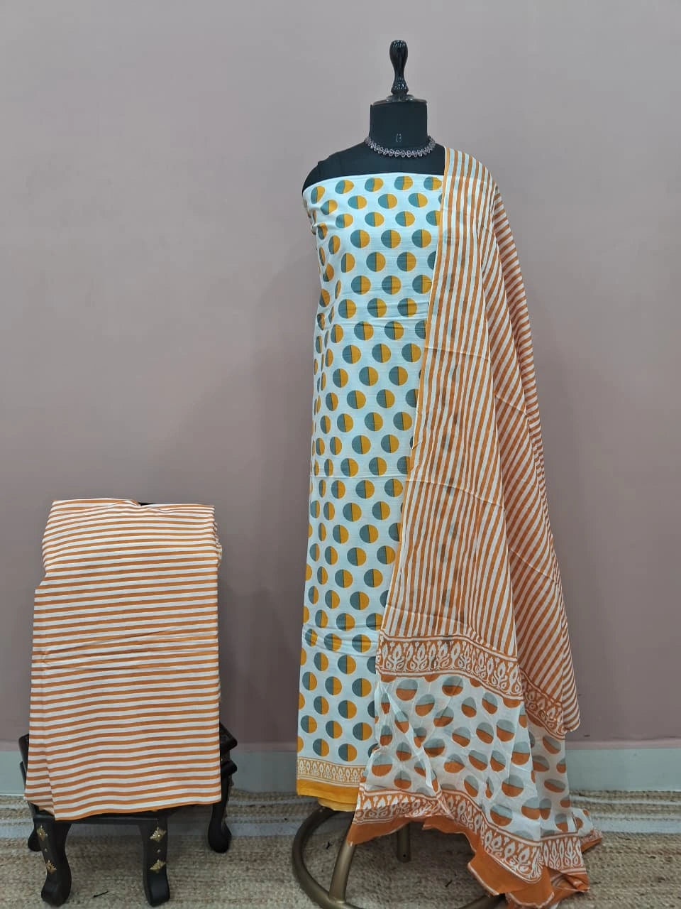 Light Sky Blue Cotton Dress Material