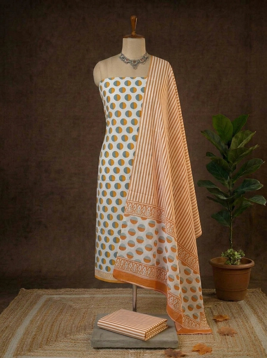Light Sky Blue Cotton Dress Material