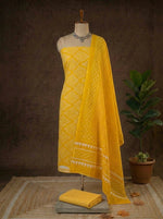 Mango Yellow Cotton Dress Material