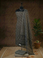 Dark Brown Cotton Dress Material