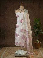 White Cotton Dress Material