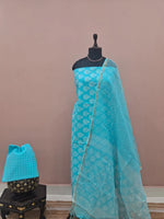 Caribbean Blue Cotton Dress Material
