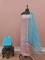 Peach Cotton Dress Material