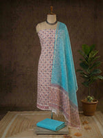 Peach Cotton Dress Material