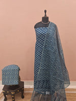 Blue Cotton Dress Material 