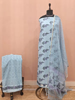 Light Grey Cotton Dress Material