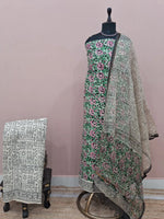 Green Cotton Dress Material