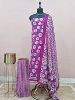 Magenta Pink Cotton Dress Material
