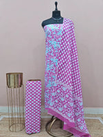 Pink Cotton Dress Material
