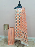 Off-White Cotton Dress Material