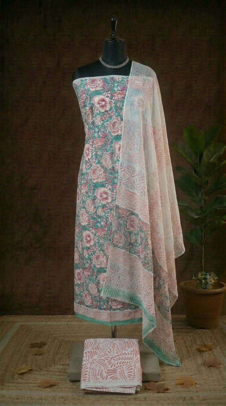 Rama Green cotton Dress
