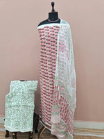 Peach cotton Dress Material 
