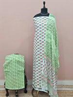 Light Pista Green Cotton Dress Material