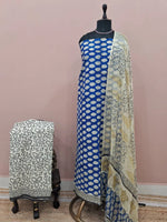 Royal Blue Cotton Dress Material