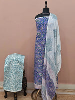 Lavender Cotton Dress Material 