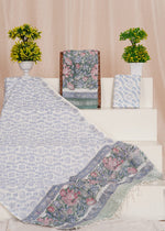 Buy Army Green linen cotton dress material online at best price 