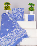 Blue Linen Cotton dress material