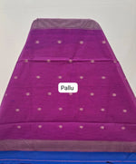 Royal Blue Semi Maheshwari Silk Cotton Saree pallu