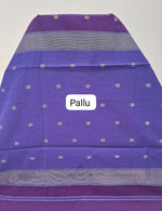 Purple Semi Maheshwari Silk Cotton Saree pallu