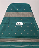 Green Semi Maheshwari Silk Saree pallu