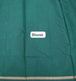 Green Semi Maheshwari Silk Saree blouse