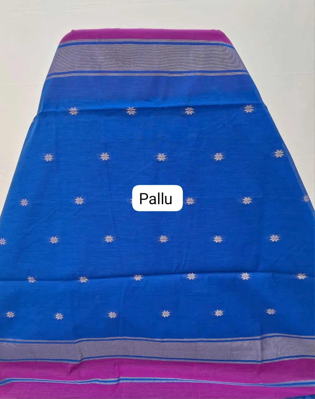 Rani Pink Semi Maheshwari Silk Saree pallu