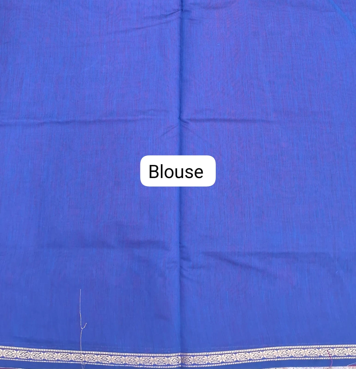 Rani Pink Semi Maheshwari Silk Saree blouse