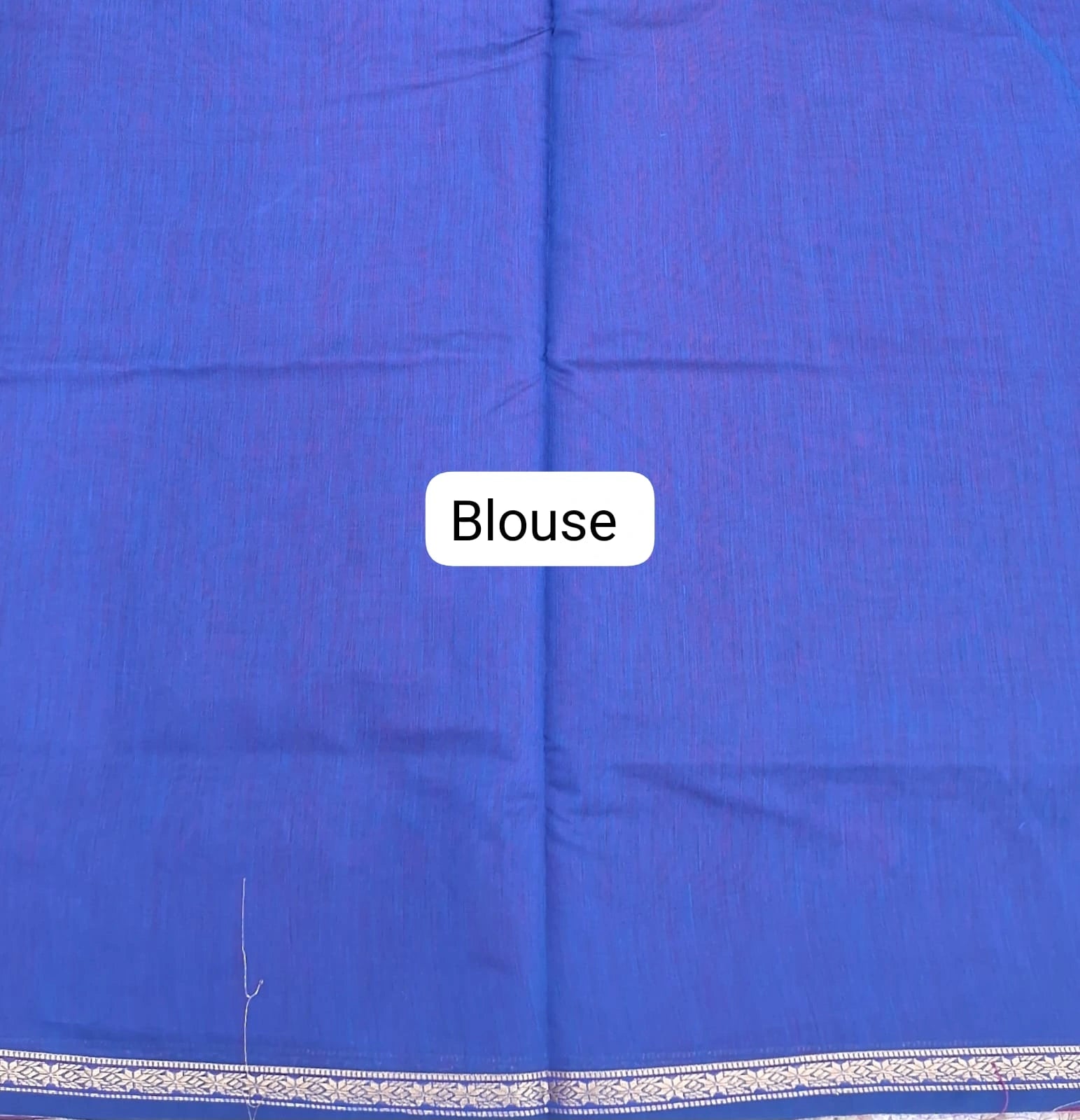 Rani Pink Semi Maheshwari Silk Saree blouse