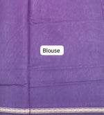 Beige Semi Maheshwari Silk Saree blouse