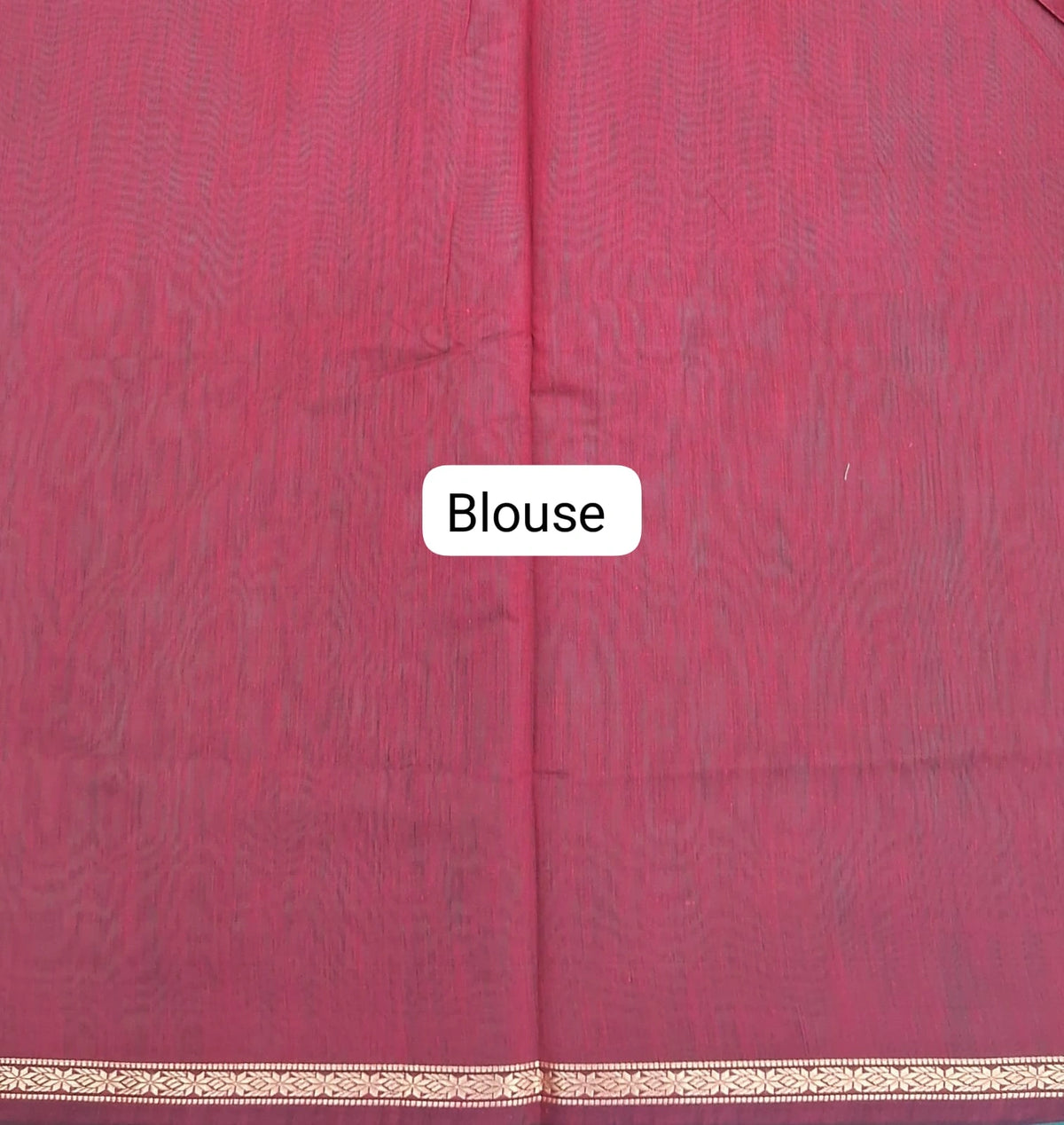Sea Green Semi Maheshwari Silk Saree blouse