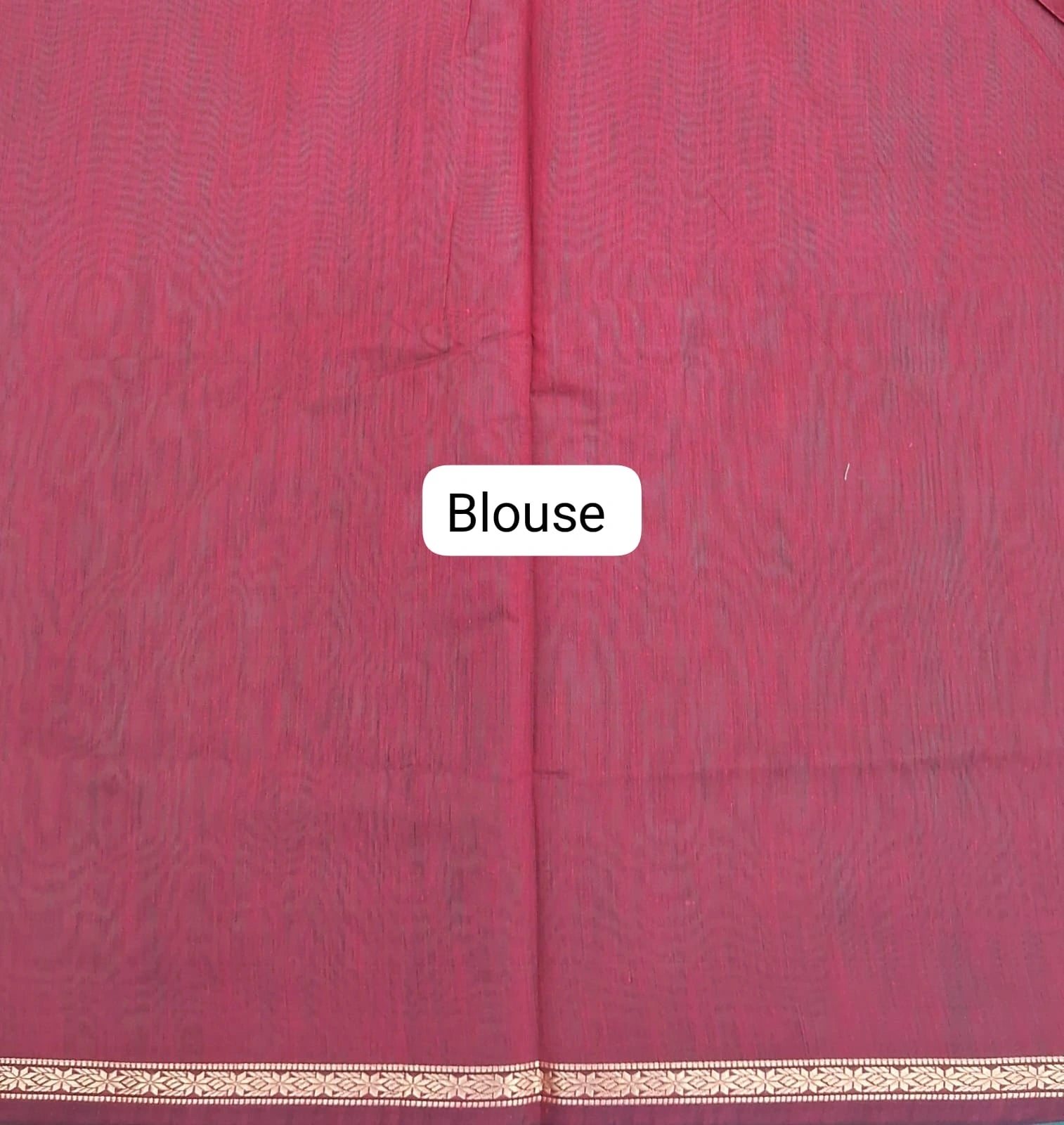 Sea Green Semi Maheshwari Silk Saree blouse