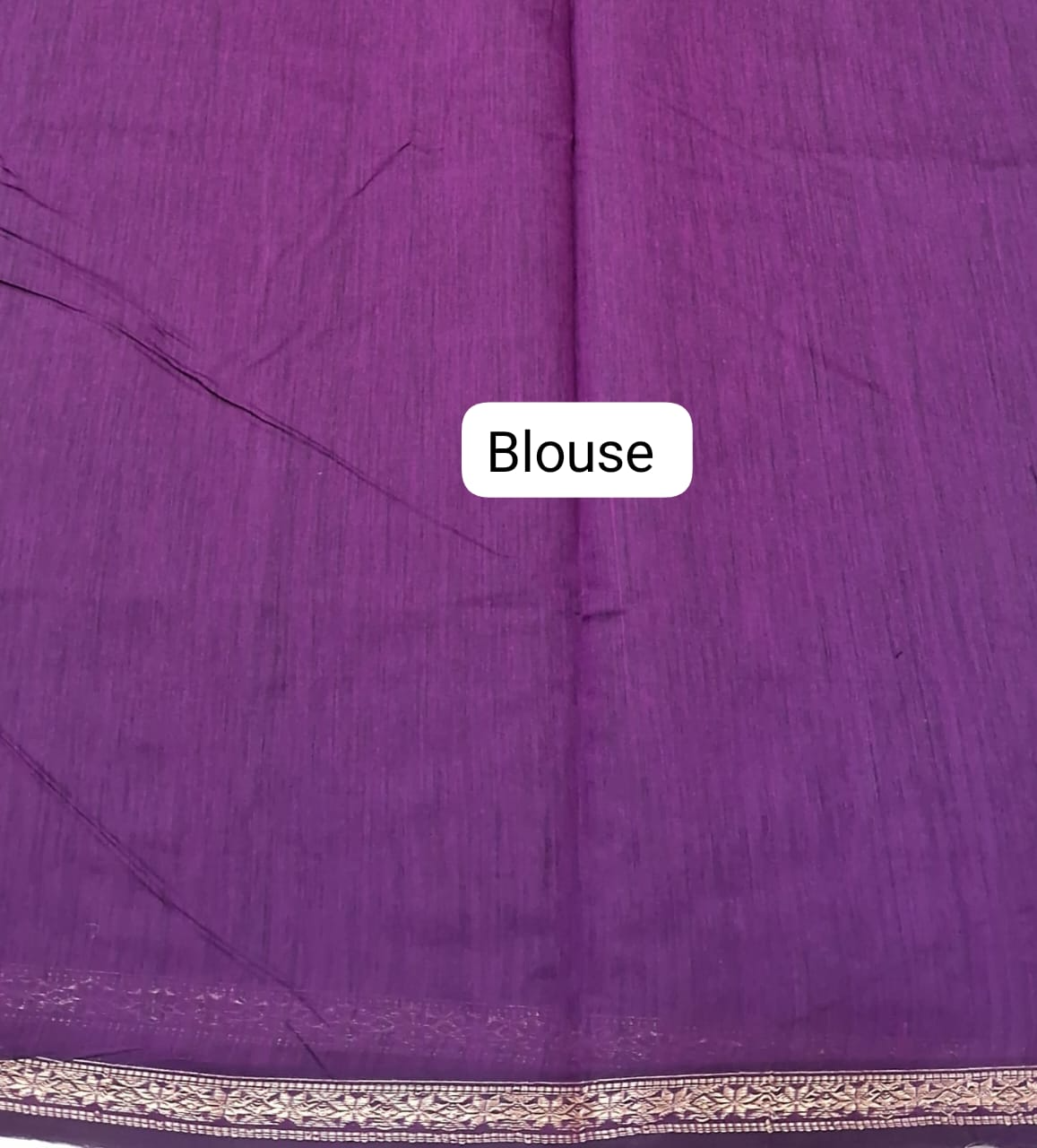 Black Semi Maheshwari Silk Cotton Saree Blouse