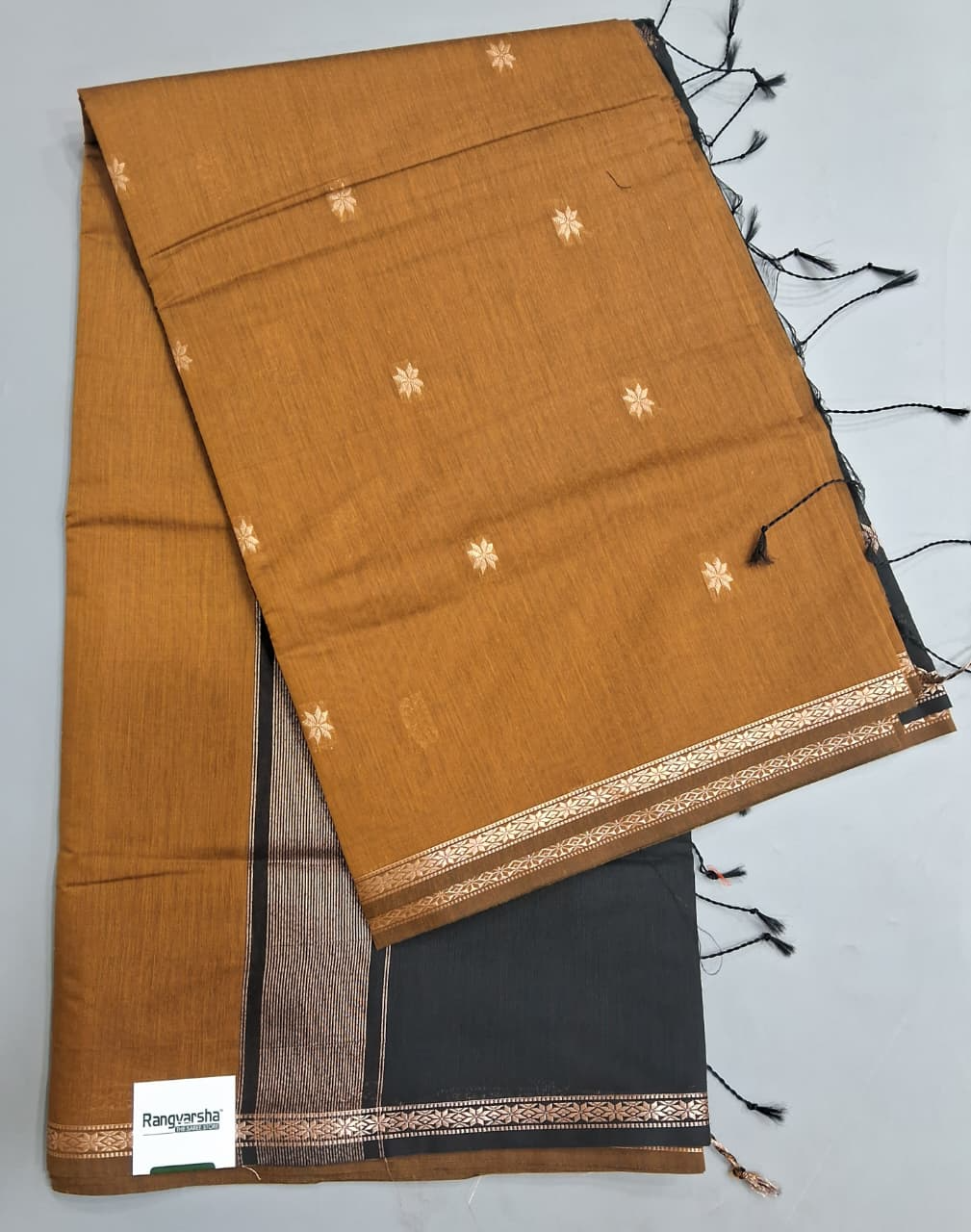 Mustard Yellow Semi Maheshwari Silk Cotton Saree