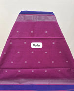 Royal Blue Semi Maheshwari Silk Cotton Saree pallu