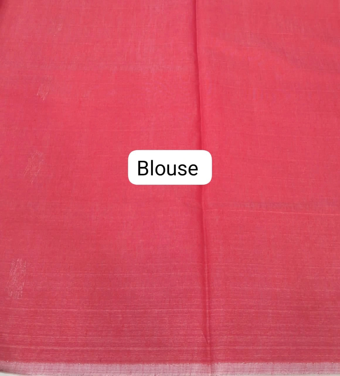 Pale Red Semi Maheshwari Silk Cotton Saree Blouse