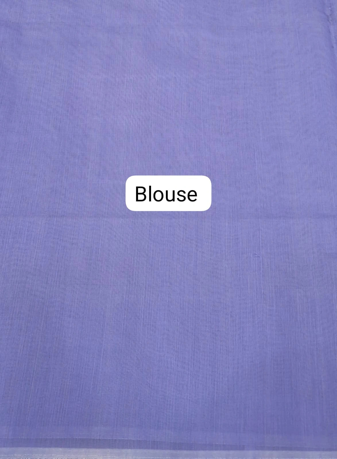 Lavender Blue Semi Maheshwari Silk Cotton Saree Blouse