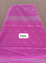 Baby Pink Semi Maheshwari Silk Cotton Saree pallu