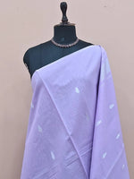 Light Purple Semi Maheshwari Silk Cotton Saree 1