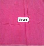 Elegant Baby Pink Semi Maheshwari Silk Cotton Saree Blouse