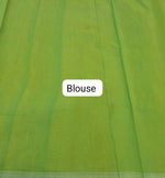 Lemon Yellow Semi Maheshwari Silk Cotton Saree Blouse