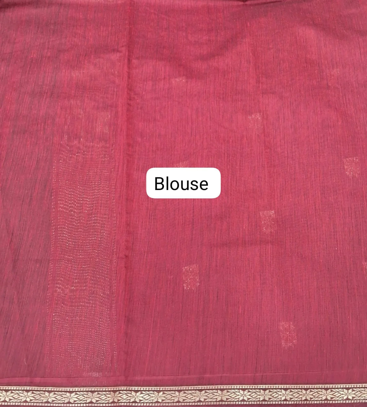 Dark Bottle Green Semi Maheshwari Silk Cotton Saree blouse