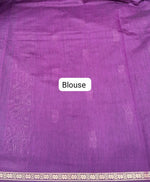 Leaf Green Semi Maheshwari Silk Cotton Saree blouse