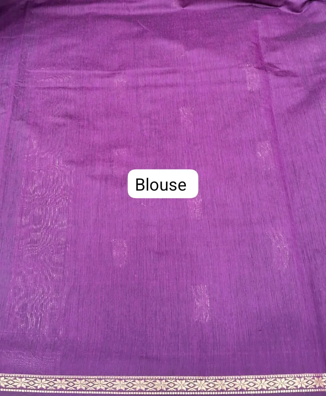 Leaf Green Semi Maheshwari Silk Cotton Saree blouse