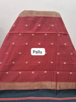 Black Semi Maheshwari Silk Cotton Saree  pallu