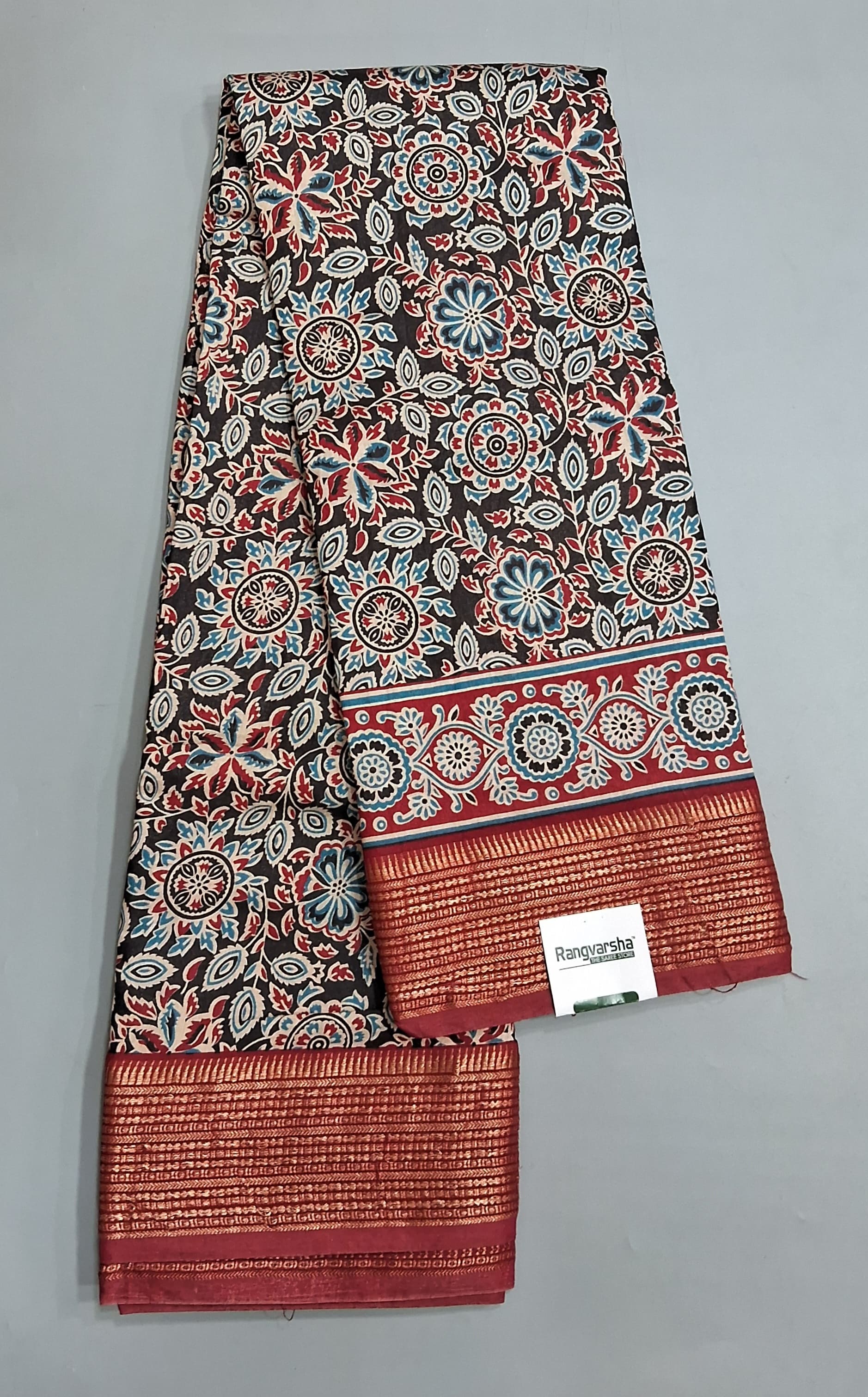 Black Moonga SIilk Saree