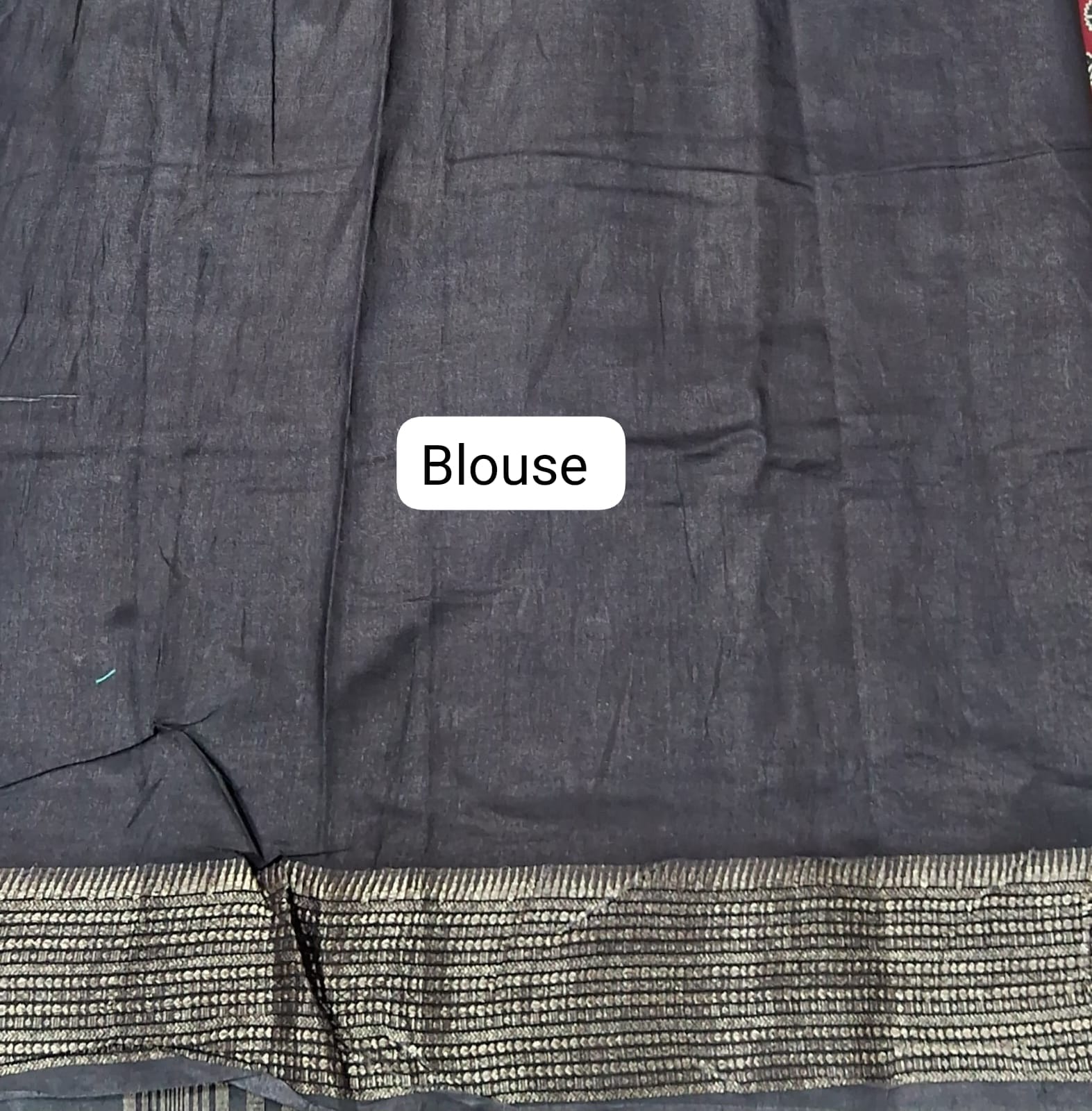 Red Moonga Silk Saree Blouse