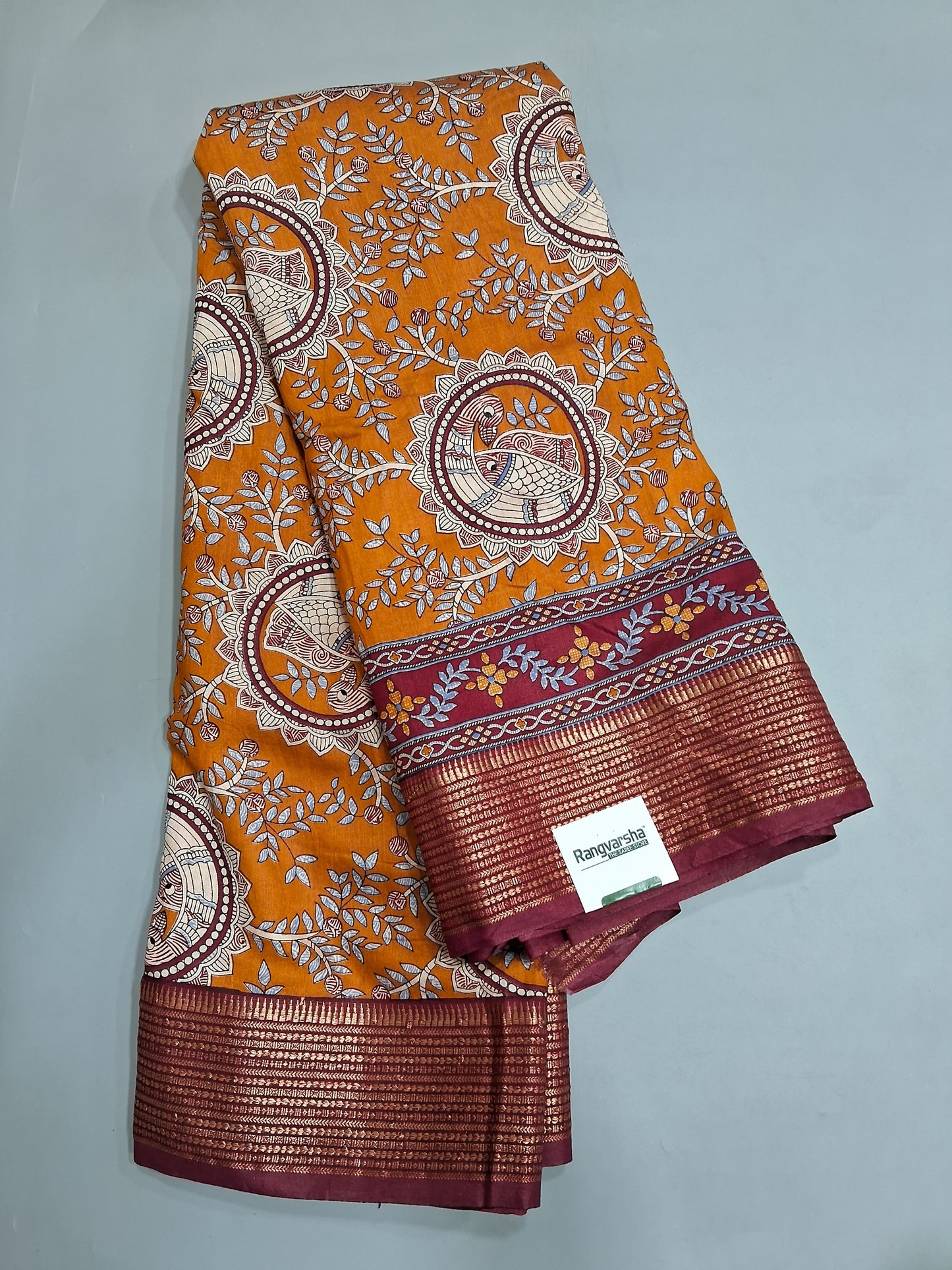 Mango Yellow Moonga Silk Saree 