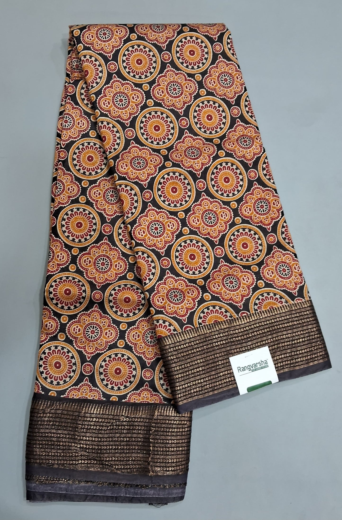 Black Moonga Silk Saree 